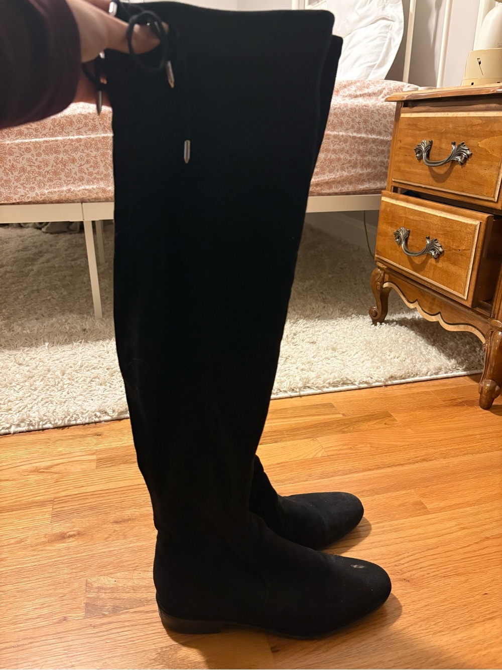 Marc Fisher Black Over-the-Knee Suede Boots